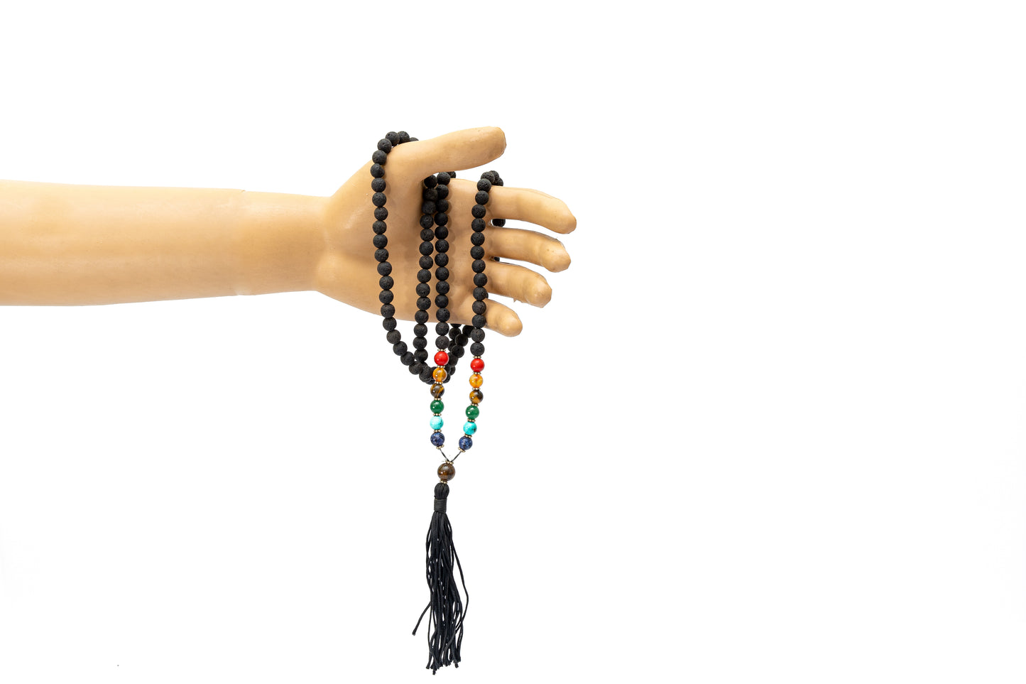 Lava Stone 7 Chakra 108 Bead Mala