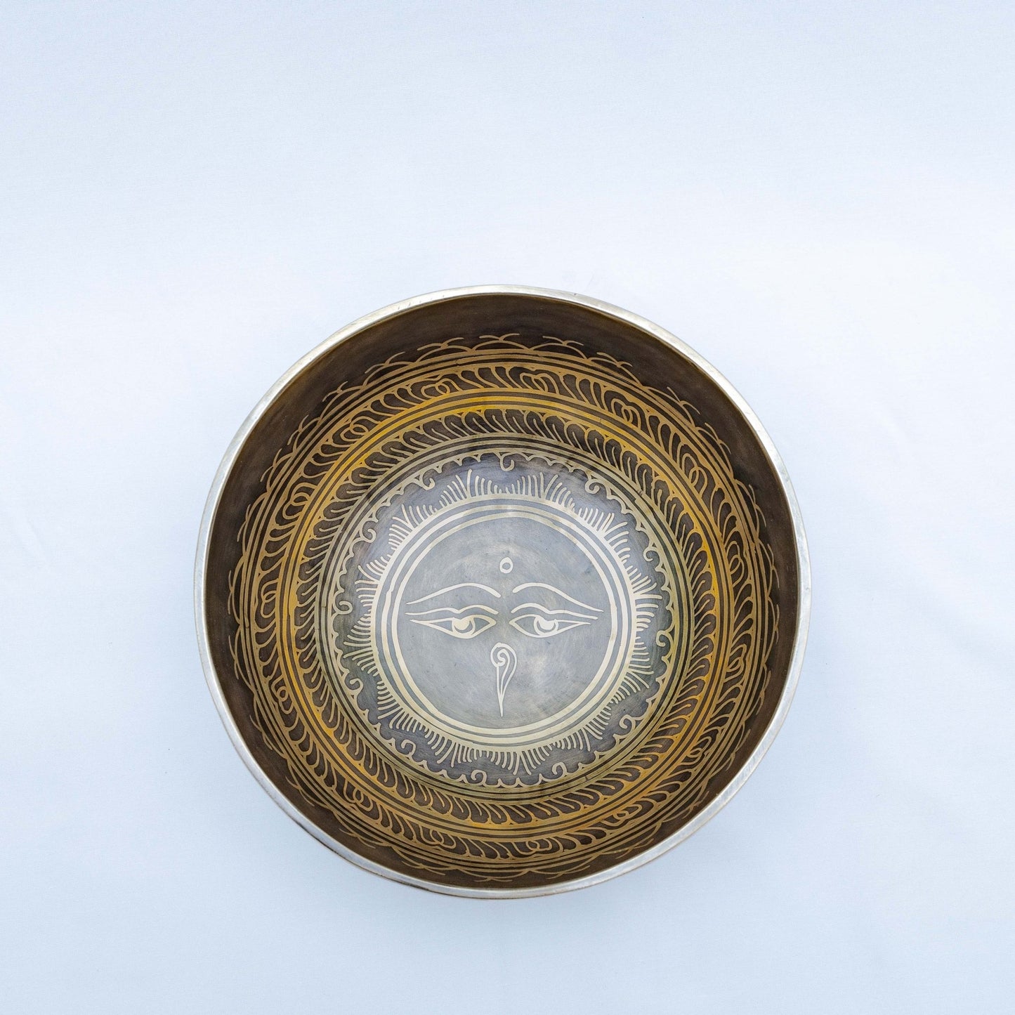 Buddha Eyes Etching Handmade Tibetan Singing Bowl