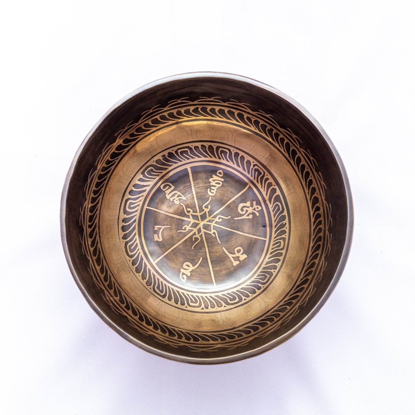 Fire & Mantra Etching Handmade Tibetan Singing Bowl