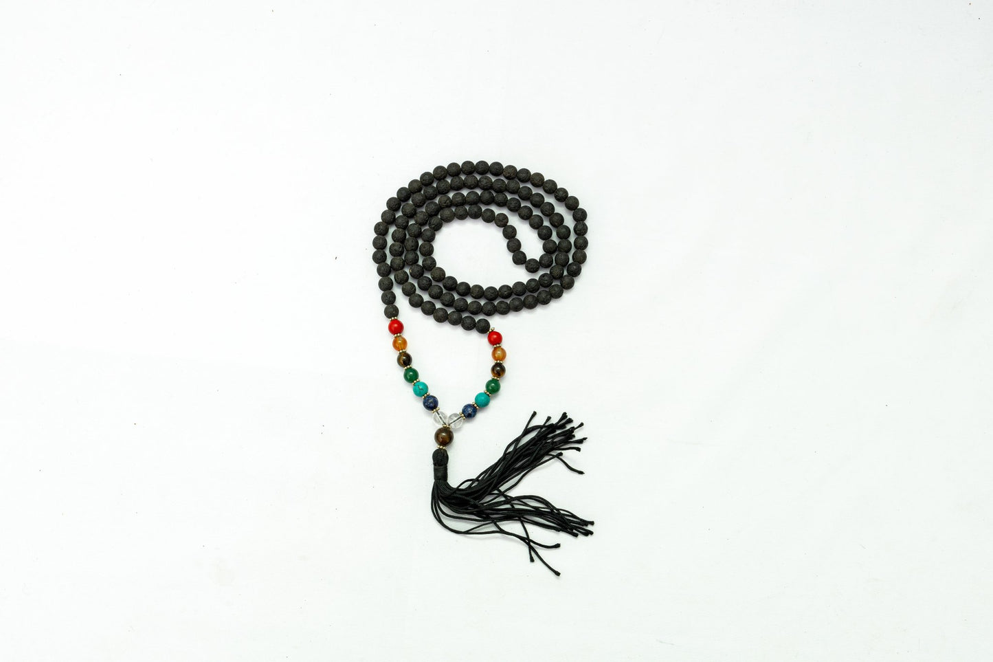 Lava Stone 7 Chakra 108 Bead Mala