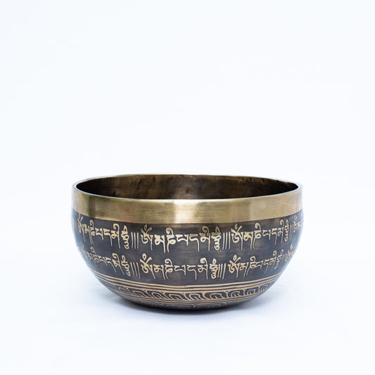 Buddha eyes singing bowl