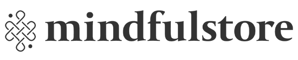 Logo of 'mindfulstore' with a decorative element on a white background
